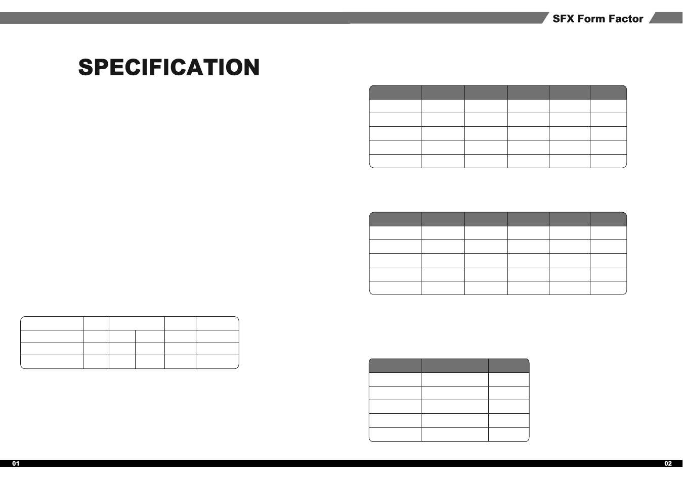 P1-p2, Specification, Sfx form factor | SilverStone ST45SF-G User Manual | Page 2 / 6