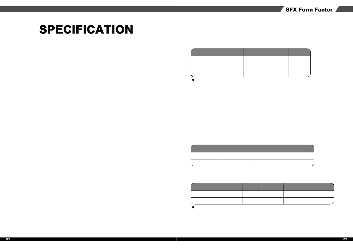 Manual-(p116)-st45sf-v1-1-2.pdf, Specification, Sfx form factor | SilverStone ST45SF Manual User Manual | Page 2 / 6