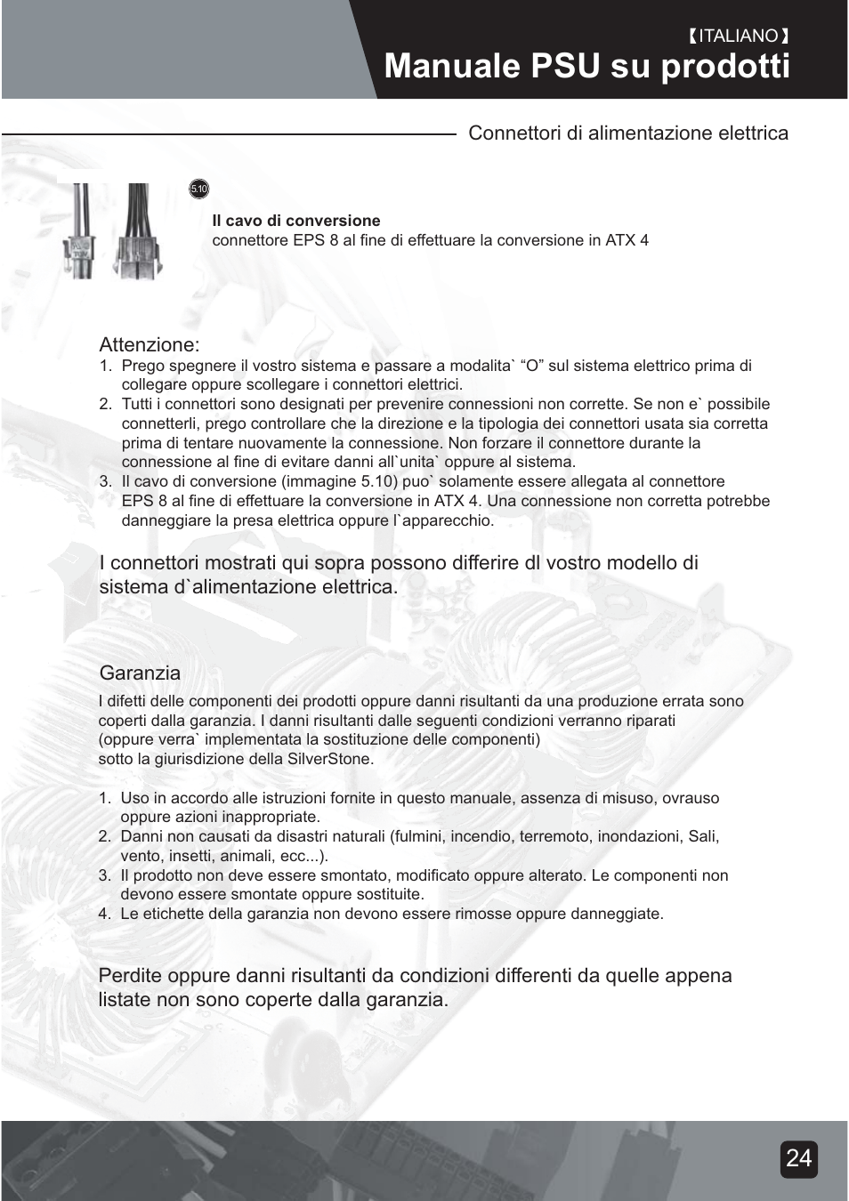 Psu-manual-26, Manuale psu su prodotti | SilverStone ST75F-G Evolution installation User Manual | Page 26 / 64
