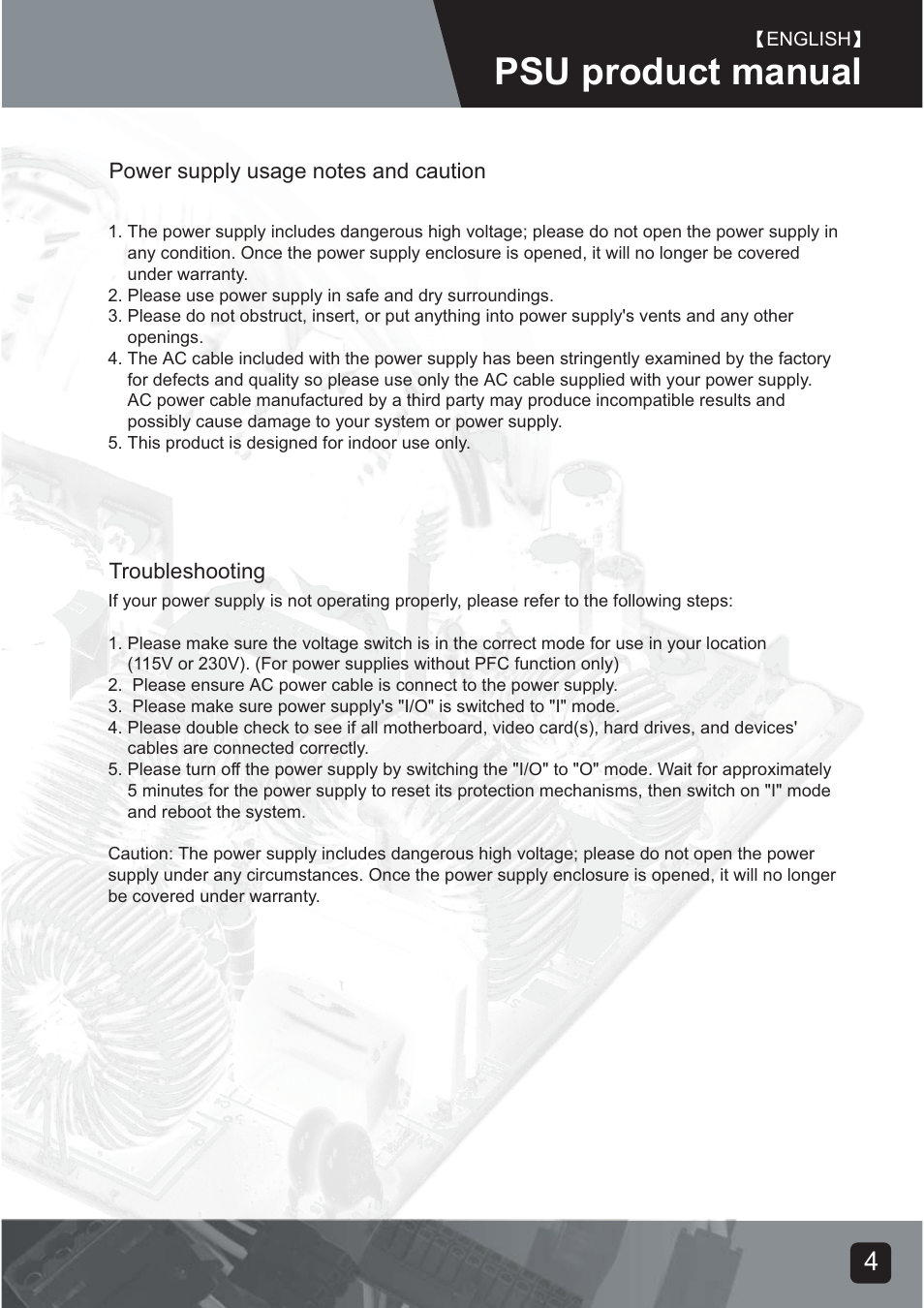 Psu-manual-06, Psu product manual | SilverStone ST75F-G Evolution installation User Manual | Page 6 / 64