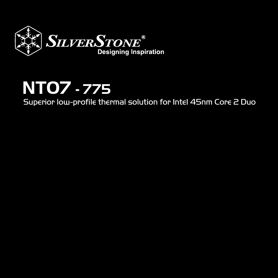 SilverStone NT07-775 User Manual | 24 pages
