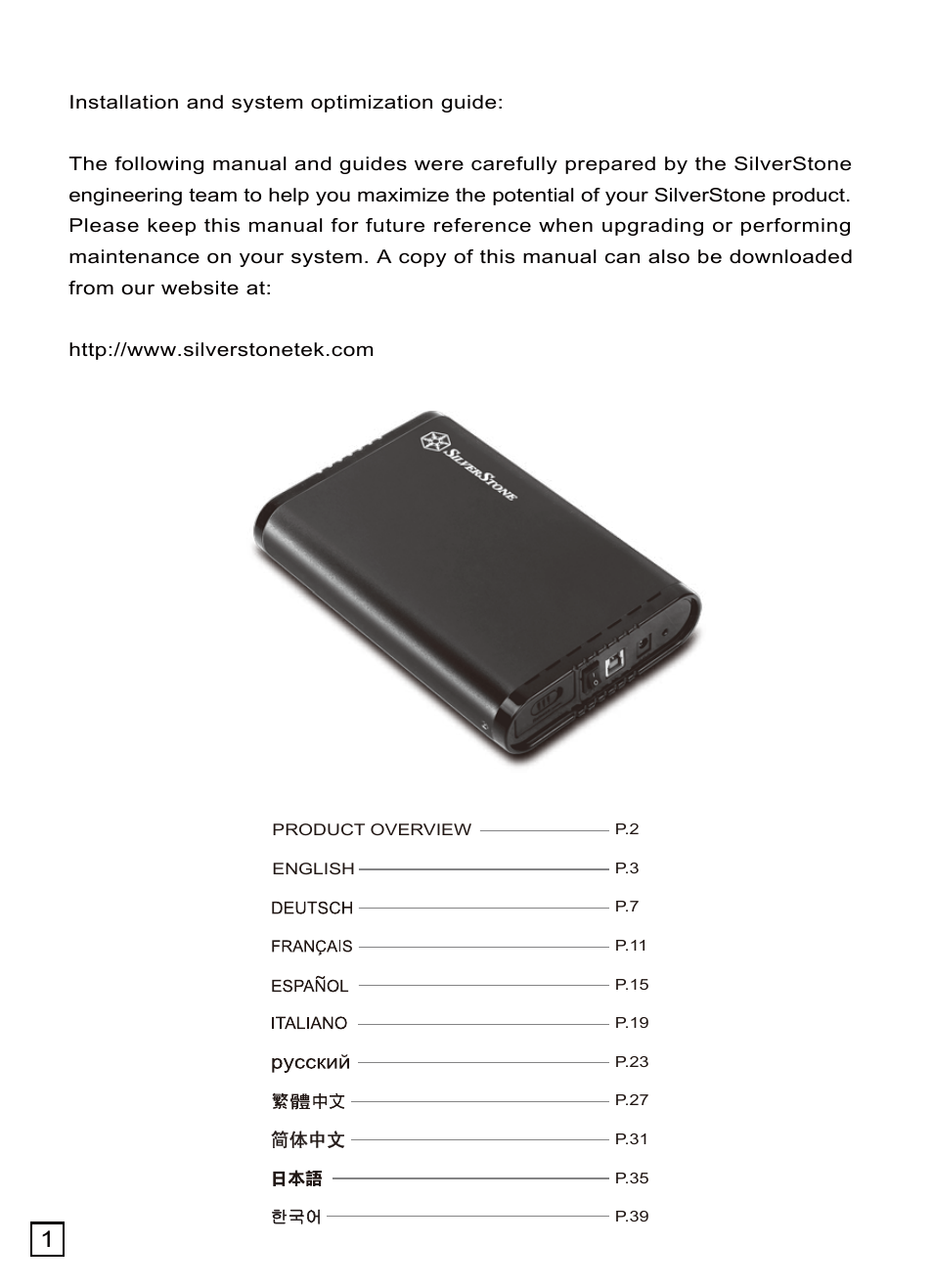 Ts07(s033)-manual-p1.pdf | SilverStone TS07 User Manual | Page 2 / 44