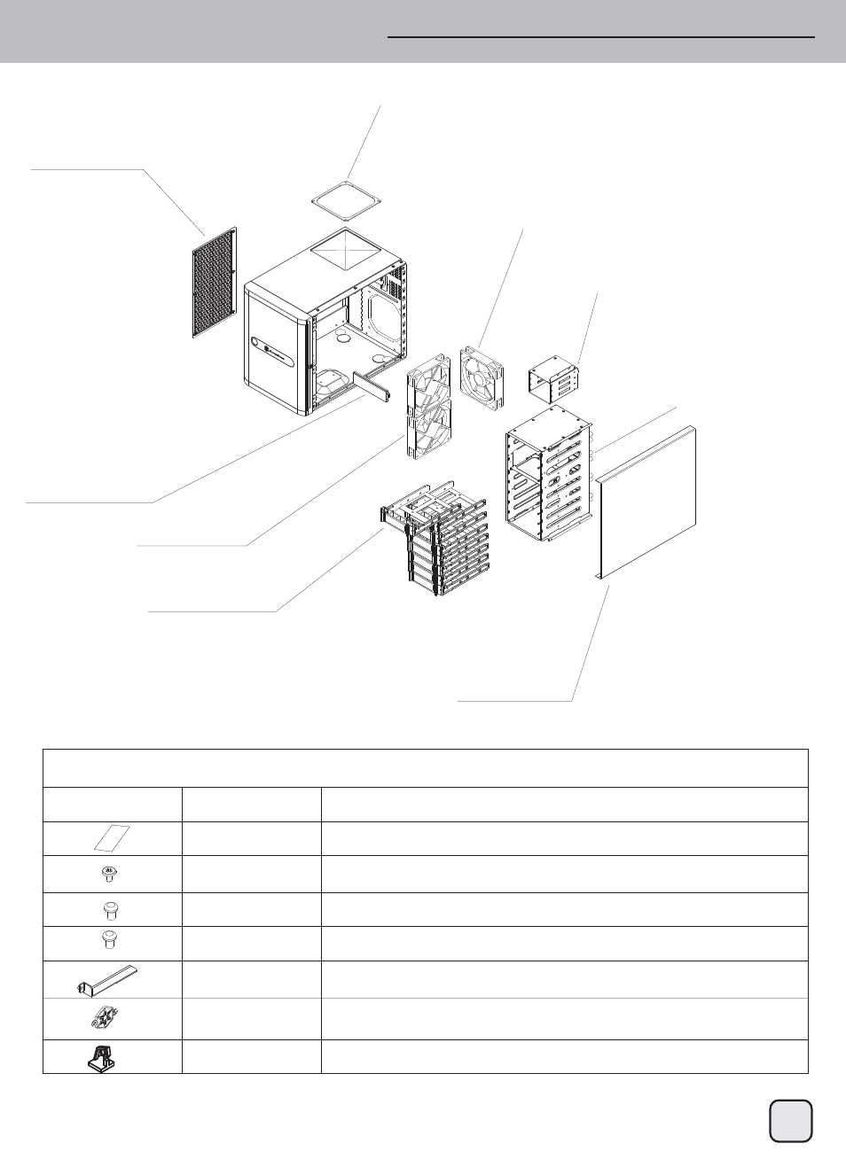 Manual-ds380(c219)-v1-p2, Disassemble chart | SilverStone DS380 User Manual | Page 3 / 32