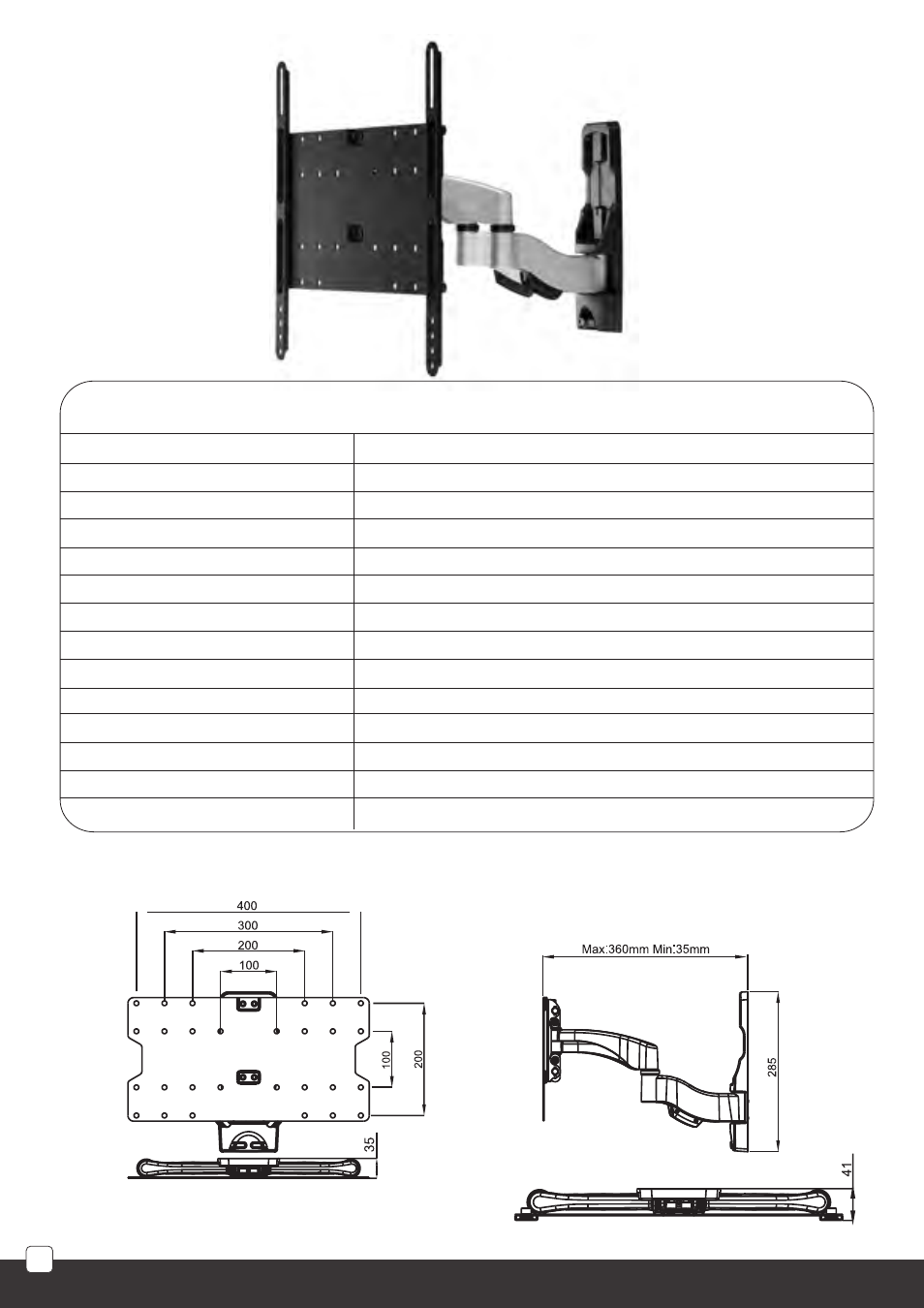 Tm04, Specifications, Physical dimension (mm) | SilverStone TM01_TM02_TM03_TM04 User Manual | Page 16 / 28