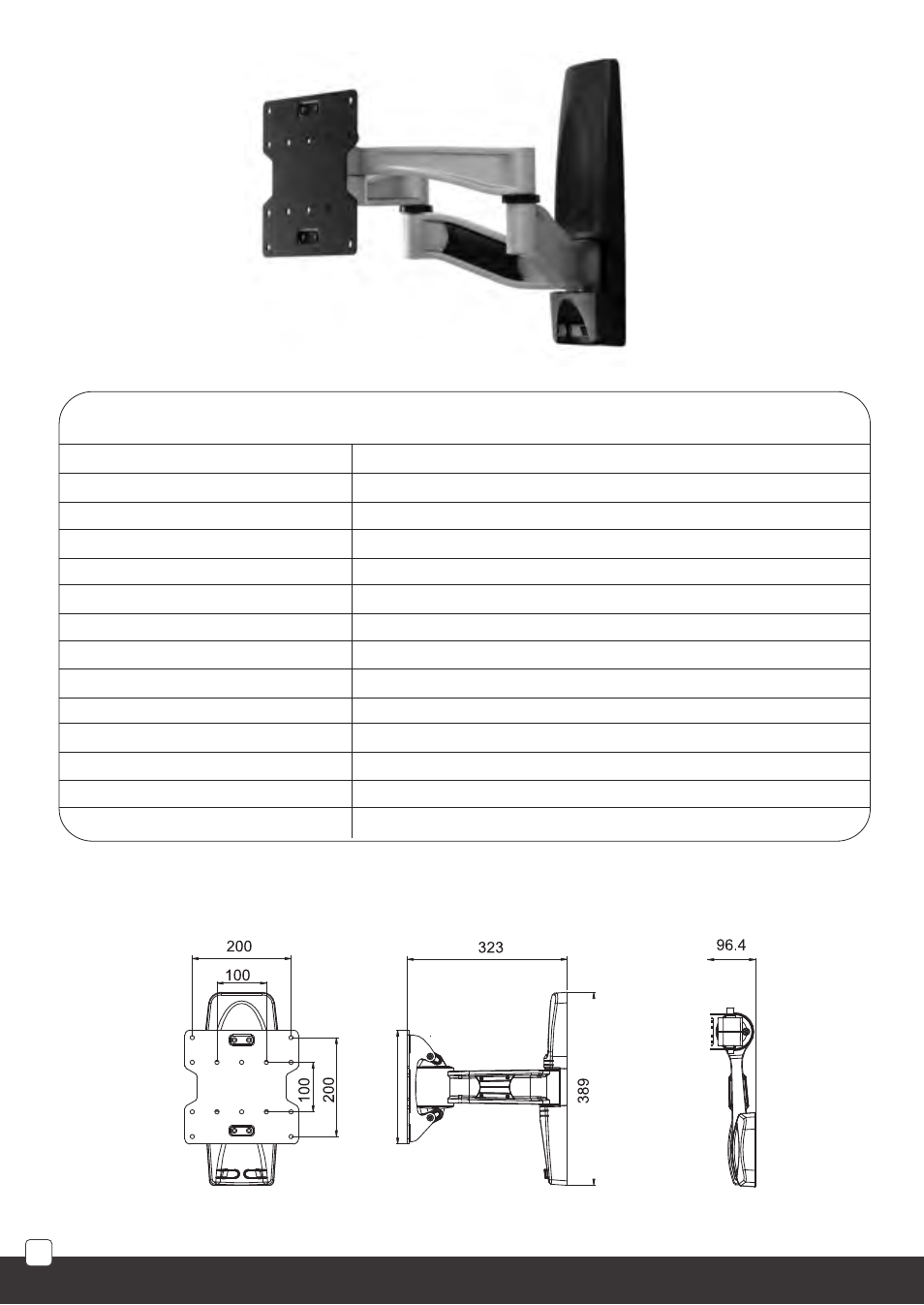 Tm01, Specifications, Physical dimension (mm) | SilverStone TM01_TM02_TM03_TM04 User Manual | Page 4 / 28