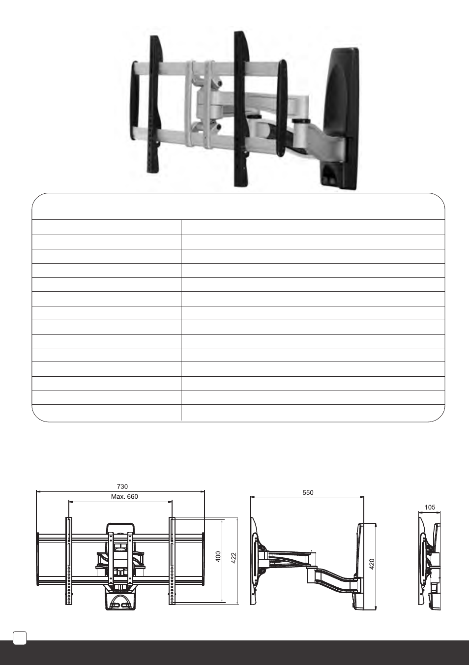 Tm02, Specifications, Physical dimension (mm) | SilverStone TM01_TM02_TM03_TM04 User Manual | Page 8 / 28
