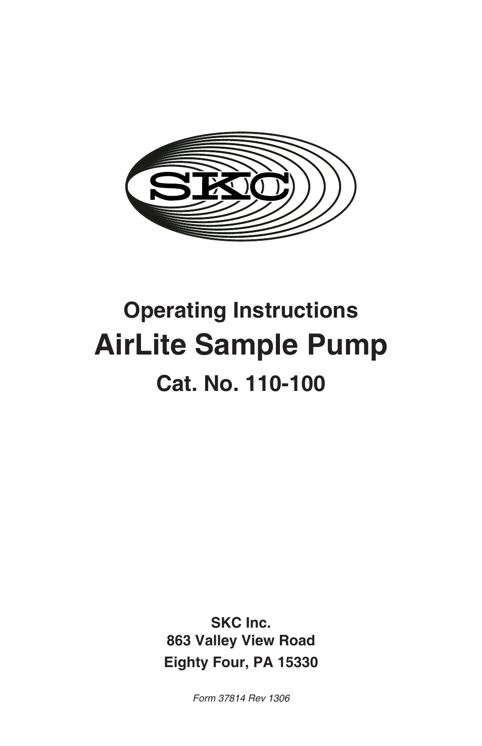 SKC 110-100 AirLite User Manual | 16 pages