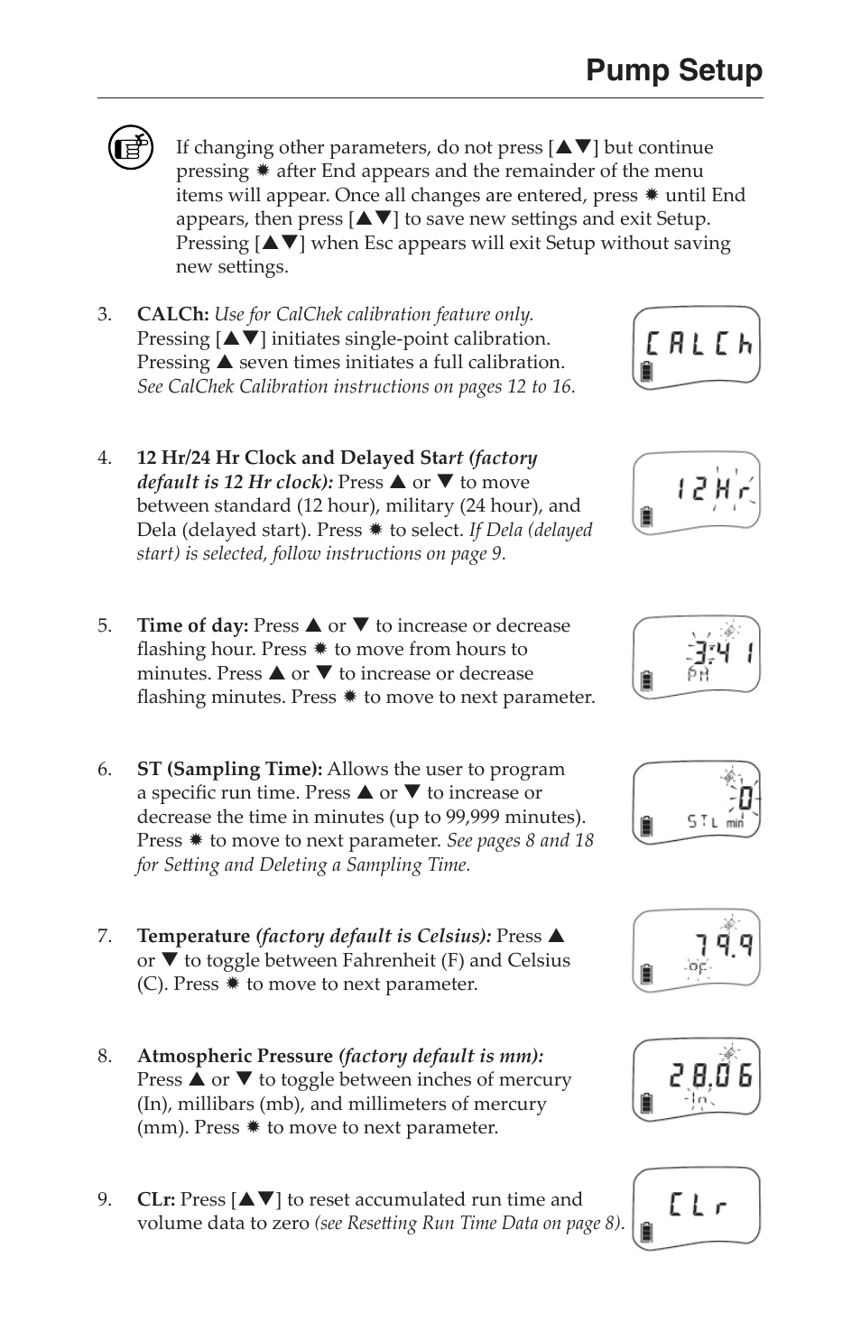 Pump setup | SKC 100-3000 Leland Legacy User Manual | Page 10 / 25
