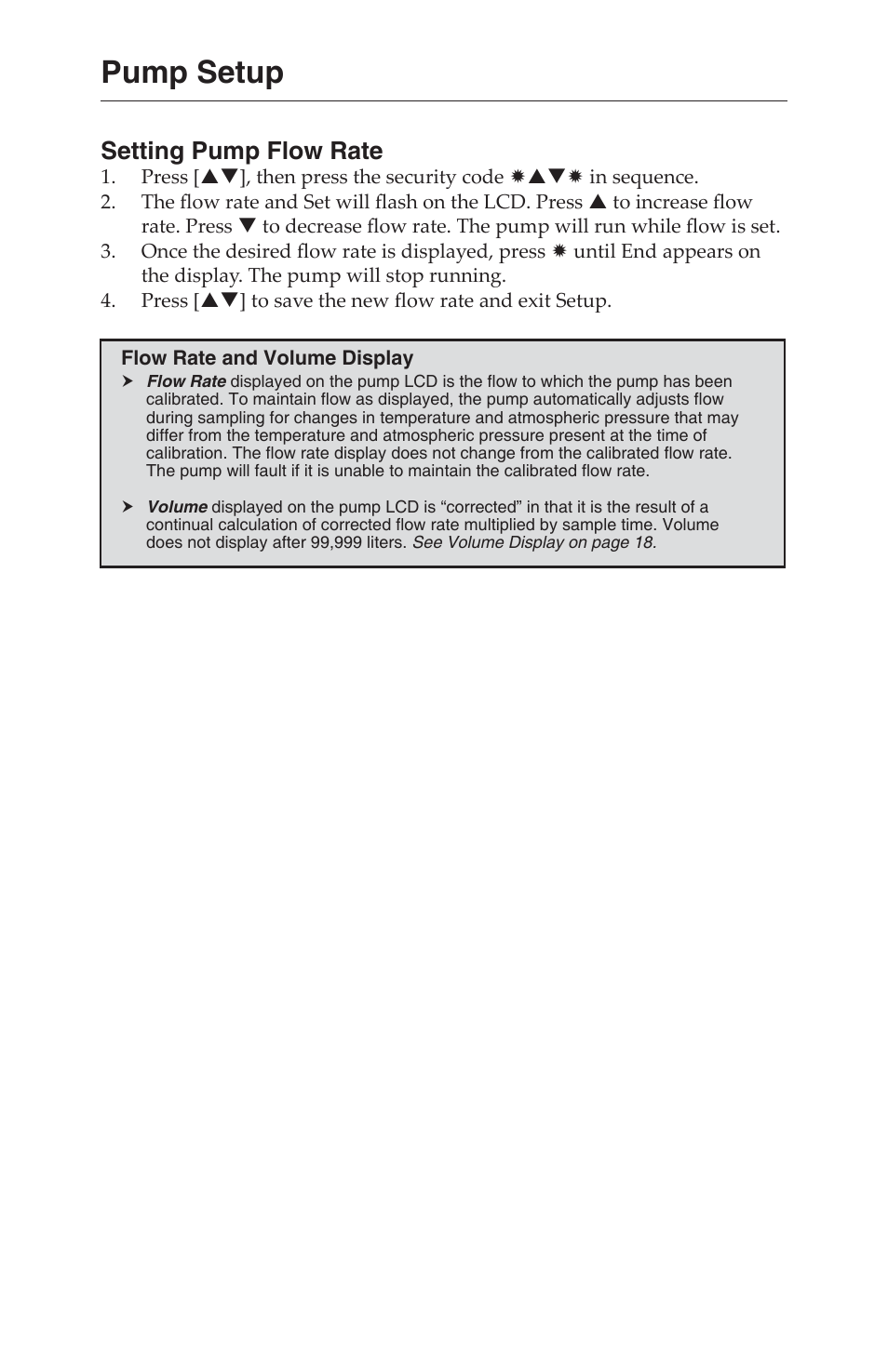 Pump setup, Setting pump flow rate | SKC 100-3000 Leland Legacy User Manual | Page 13 / 25