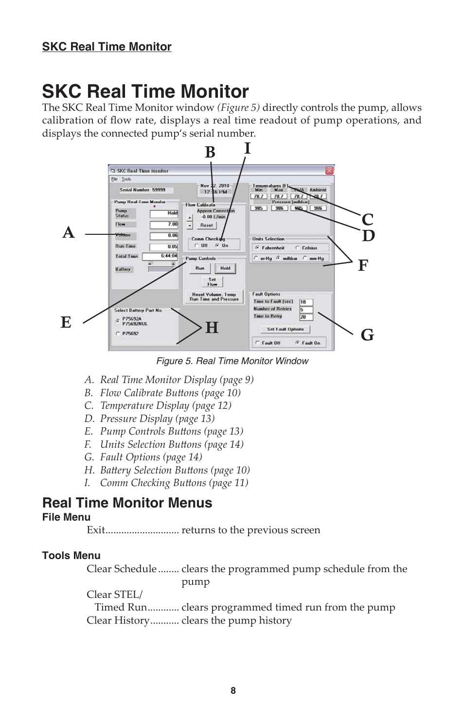 Skc real time monitor | SKC DataTrac for the Leland Legacy User Manual | Page 11 / 44