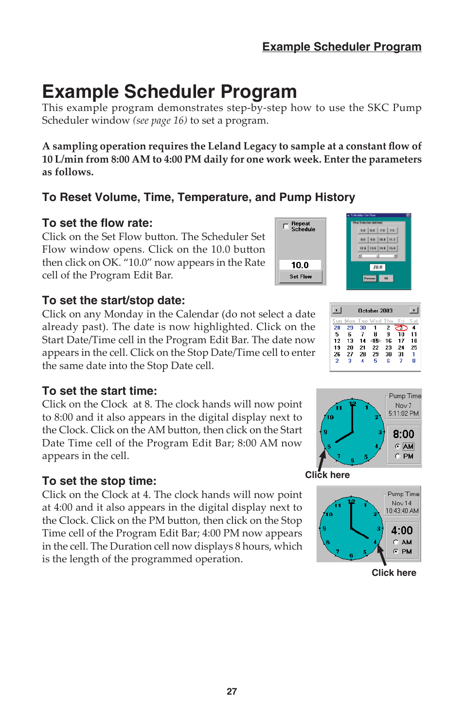 Example scheduler program | SKC DataTrac for the Leland Legacy User Manual | Page 30 / 44