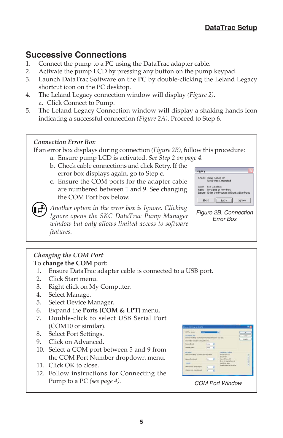 Successive connections | SKC DataTrac for the Leland Legacy User Manual | Page 8 / 44