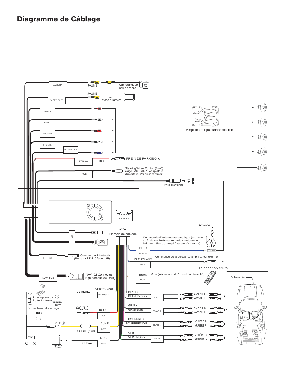 Diagramme de câblage | CHALLENGER VM9214R User Manual | Page 12 / 20