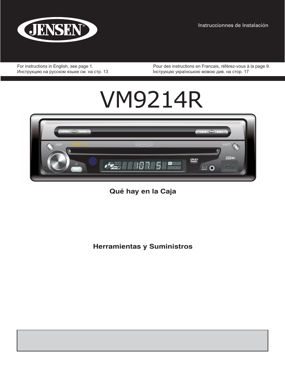 Vm9214r, Qué hay en la caja, Herramientas y suministros | CHALLENGER VM9214R User Manual | Page 5 / 20