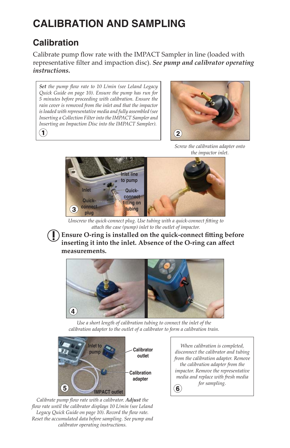 Calibration and sampling, Calibration | SKC 100-3901 DPS (Deployable Particulate Sampler) System User Manual | Page 14 / 19