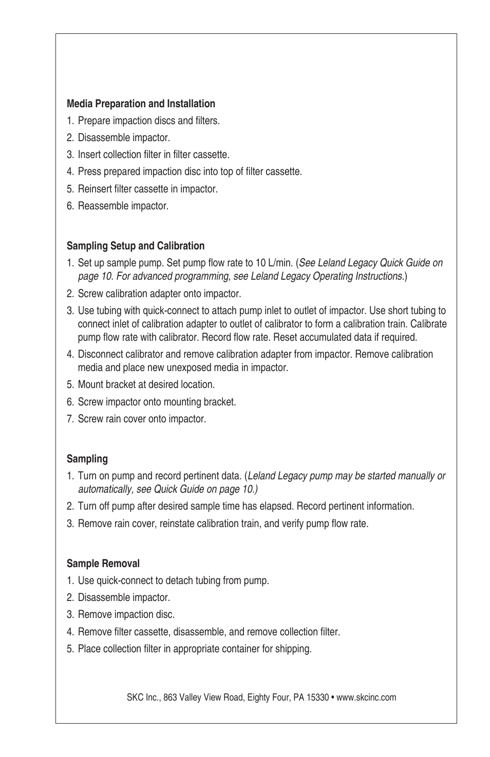 Dps system quick guide | SKC 100-3901 DPS (Deployable Particulate Sampler) System User Manual | Page 2 / 19