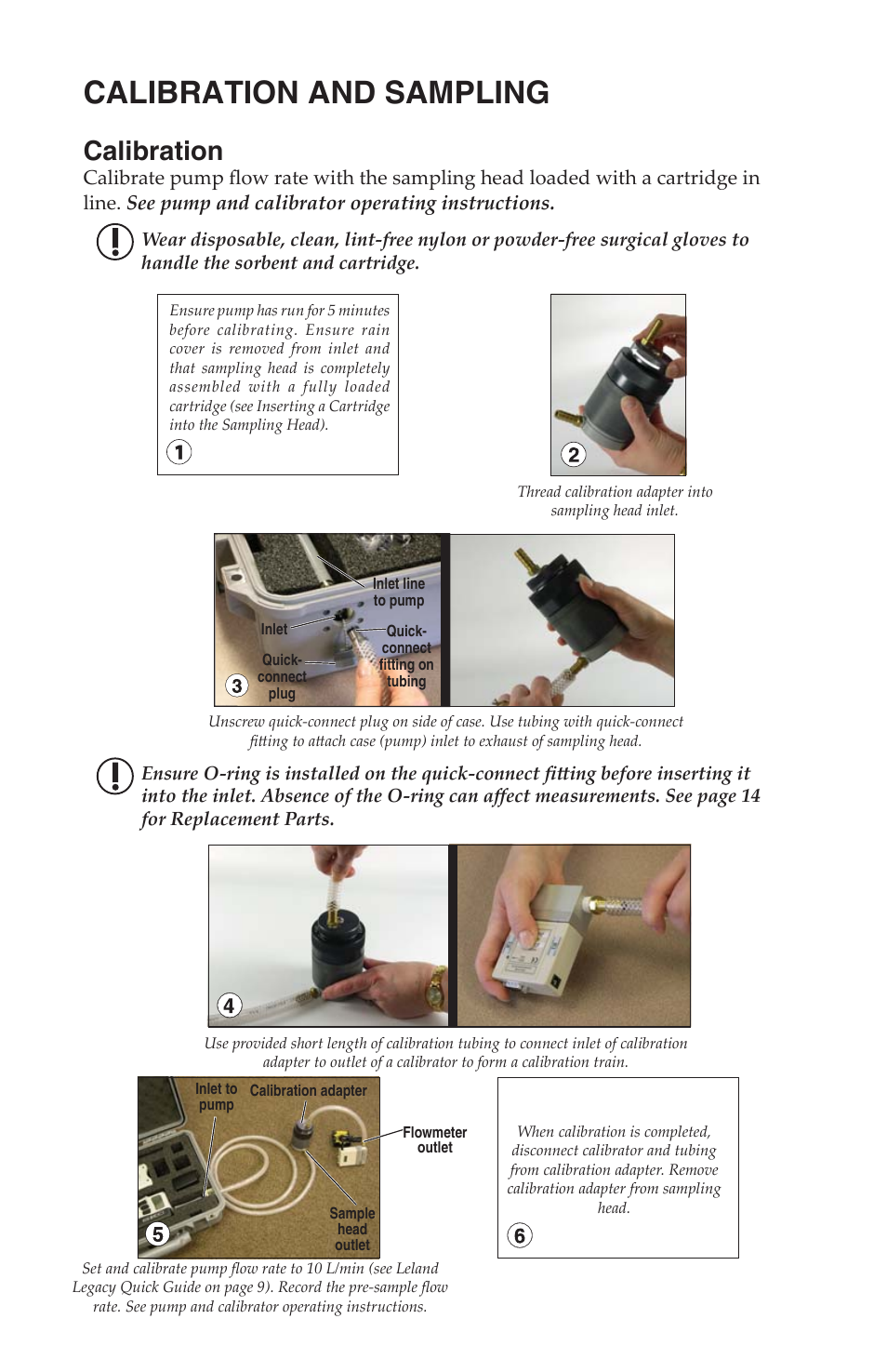 Calibration and sampling, Calibration | SKC DCS (Deployable Cartridge Sampler) System User Manual | Page 13 / 18