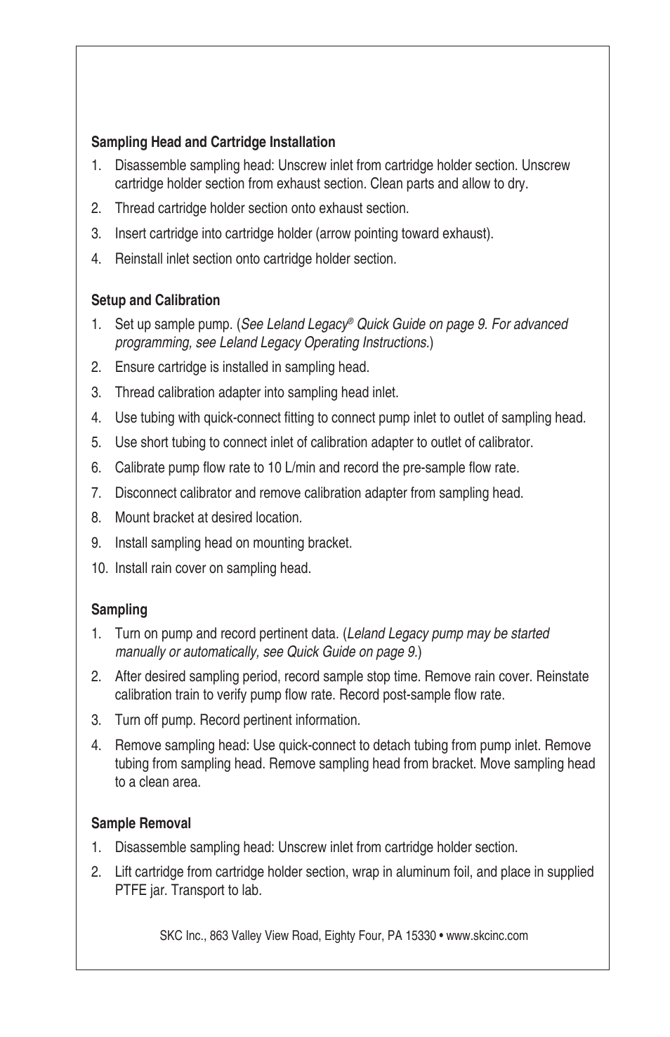 Dcs system quick guide | SKC DCS (Deployable Cartridge Sampler) System User Manual | Page 2 / 18