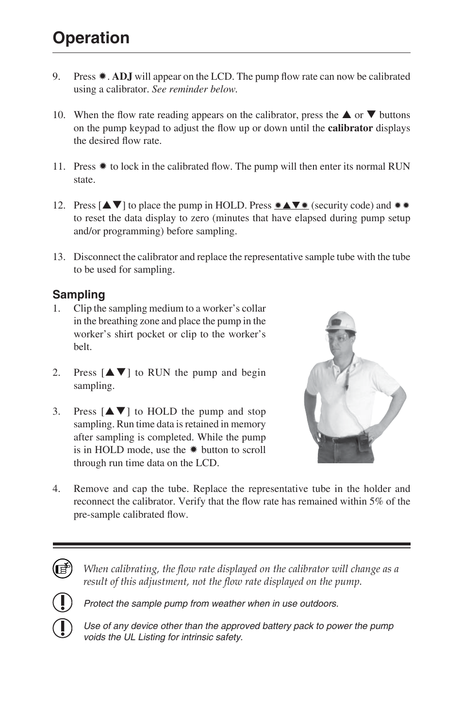 Operation | SKC 210-1000 Pocket Pump User Manual | Page 18 / 31