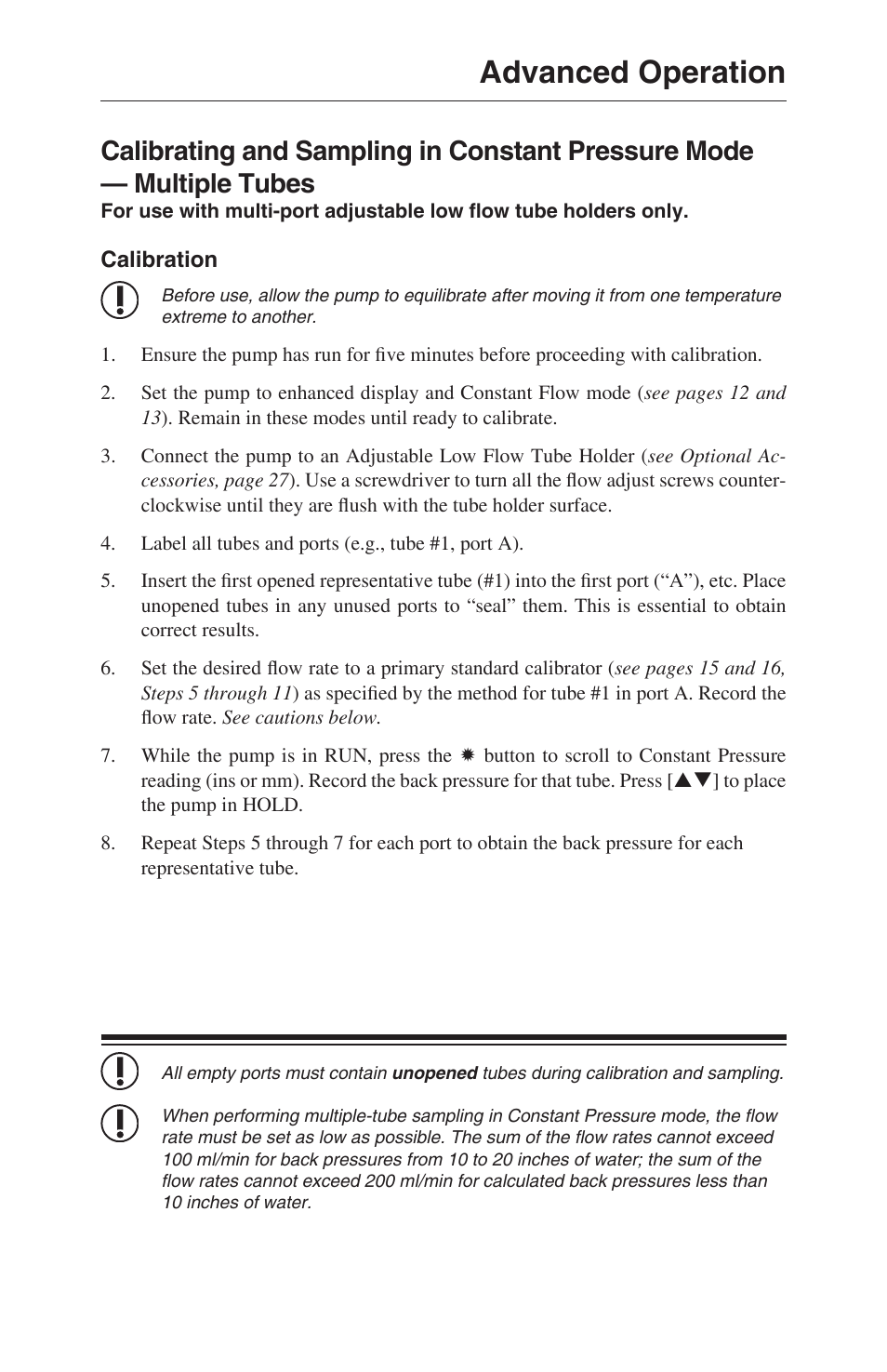 Advanced operation | SKC 210-1000 Pocket Pump User Manual | Page 23 / 31