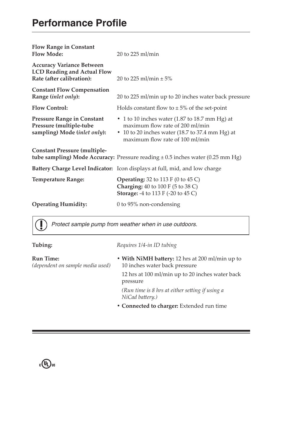 Performance profi le | SKC 210-1000 Pocket Pump User Manual | Page 4 / 31