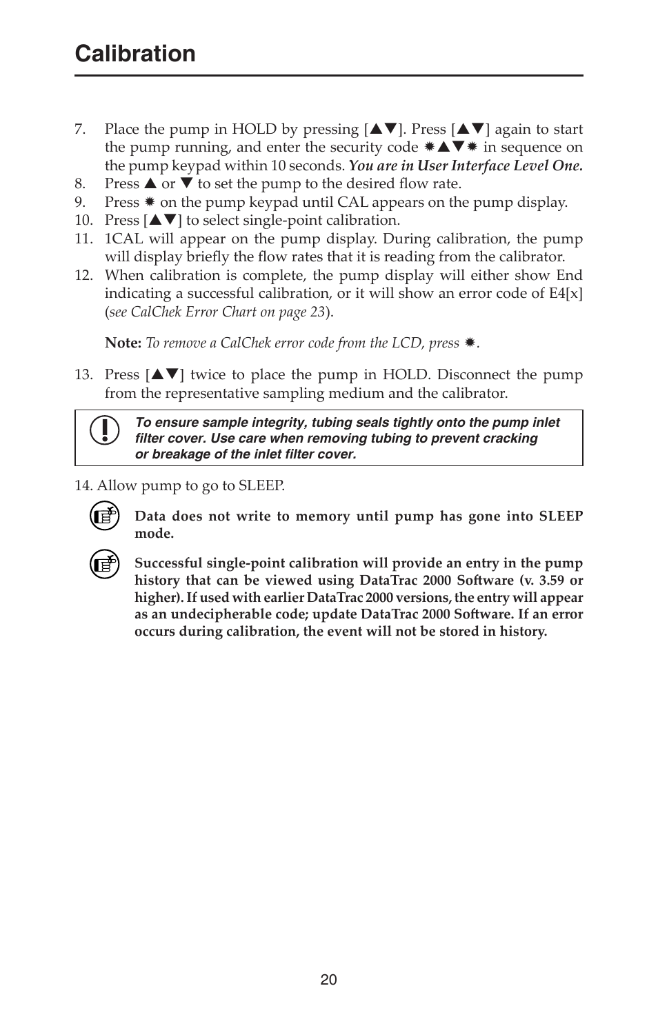 Calibration | SKC 210-2000 AirChek 2000 User Manual | Page 23 / 36