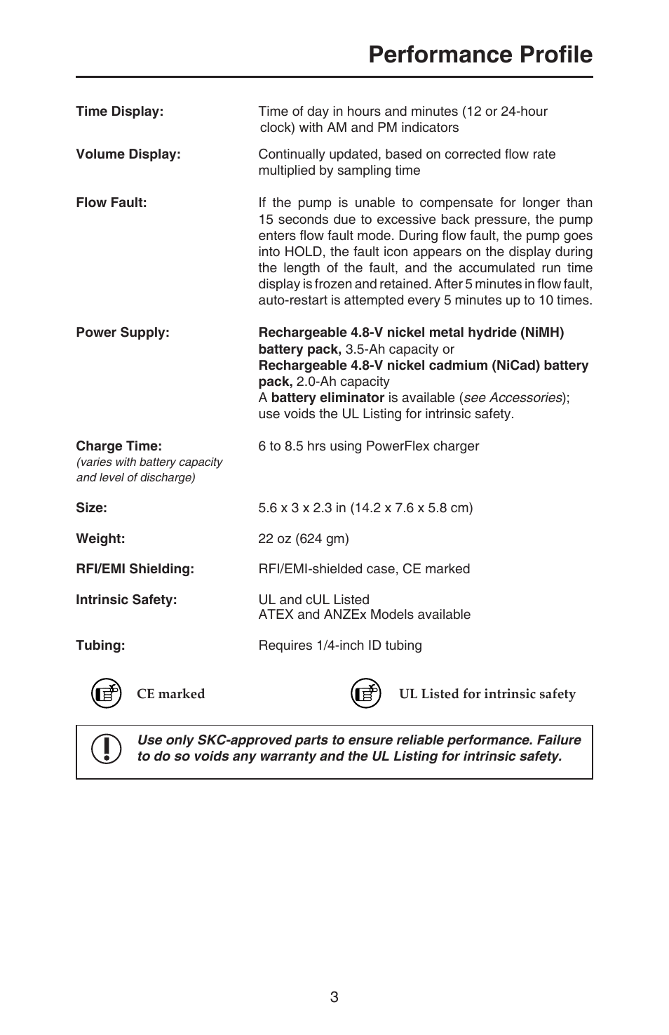 Performance profi le | SKC 210-2000 AirChek 2000 User Manual | Page 6 / 36