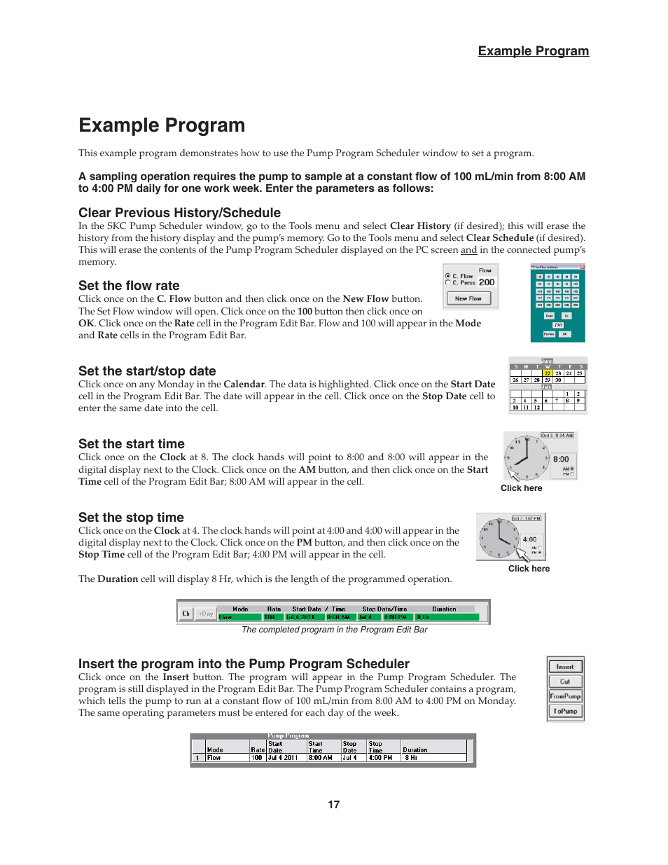 Example program | SKC DataTrac for the Pocket Pump User Manual | Page 19 / 33