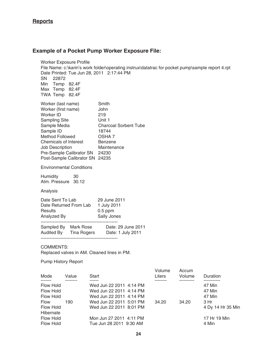 SKC DataTrac for the Pocket Pump User Manual | Page 26 / 33