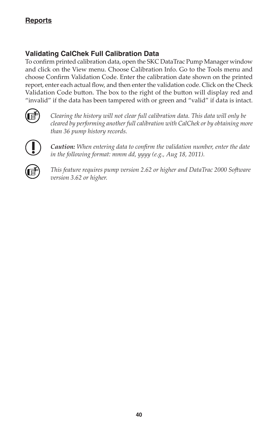 SKC DatraTrac 2000 for the AirChek 2000_3000 User Manual | Page 42 / 47