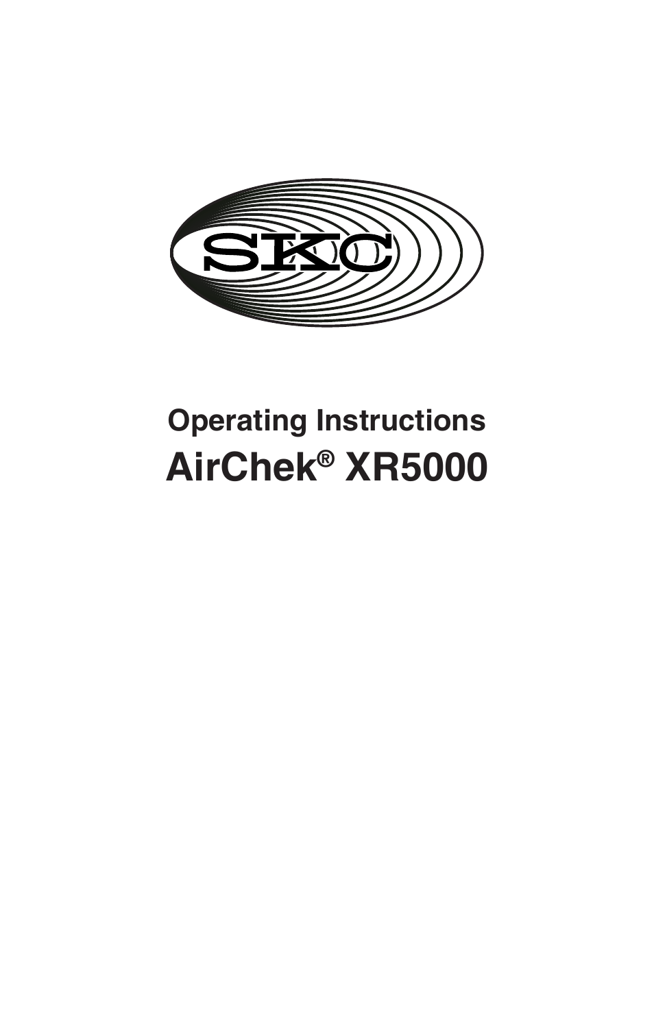 SKC 210-5000 AirChek XR5000 User Manual | 22 pages