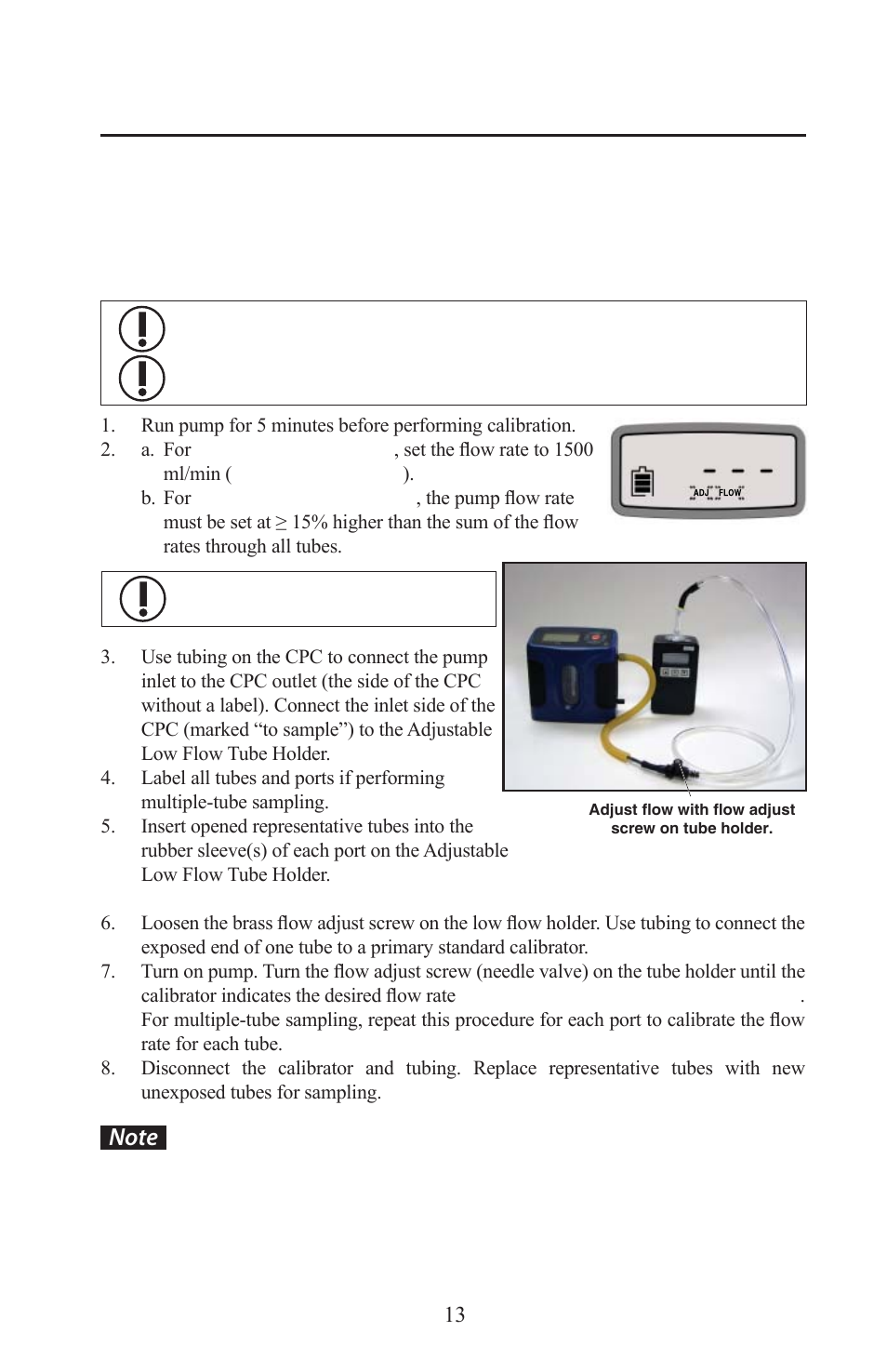 Calibration, Calibration (low flow: 5 to 500 ml/min) | SKC 210-5000 AirChek XR5000 User Manual | Page 16 / 22