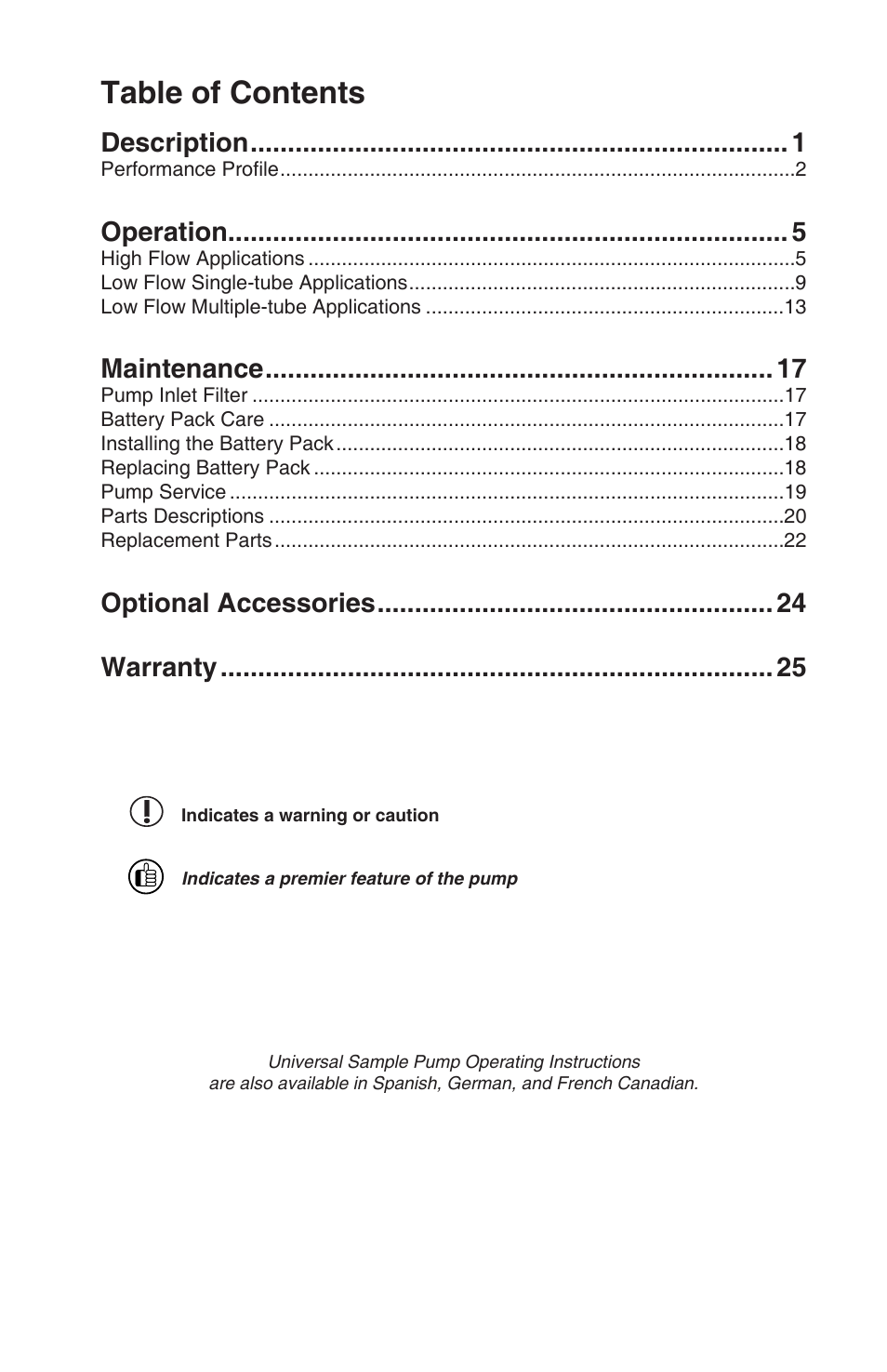 SKC 224-PCXR4 Universal Pump User Manual | Page 2 / 27