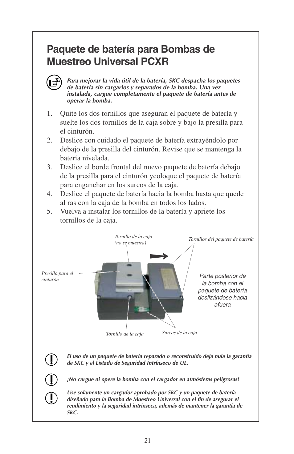 SKC 224-PCXR8 Universal Pump User Manual | Page 23 / 31