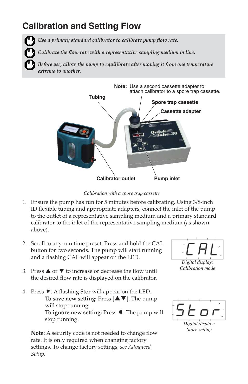 Calibration and setting flow | SKC 228-9530 QuickTake 30 User Manual | Page 14 / 24