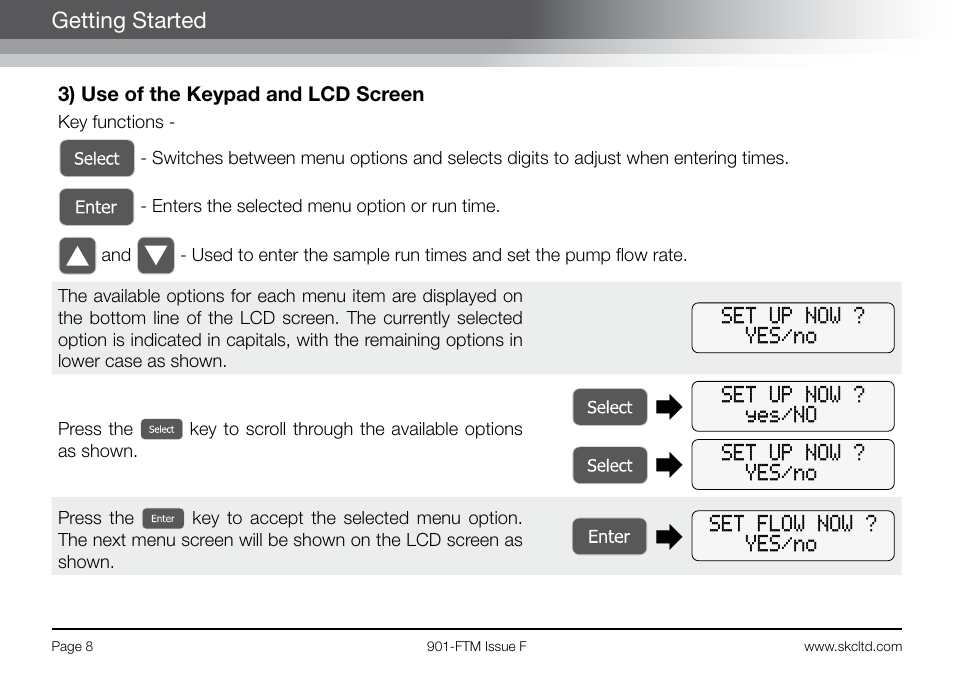 Getting started | SKC 901-Series Flite 2 User Manual | Page 10 / 32