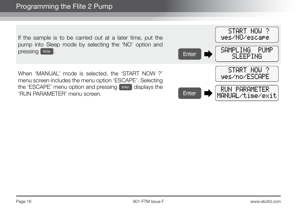 Programming the flite 2 pump | SKC 901-Series Flite 2 User Manual | Page 18 / 32