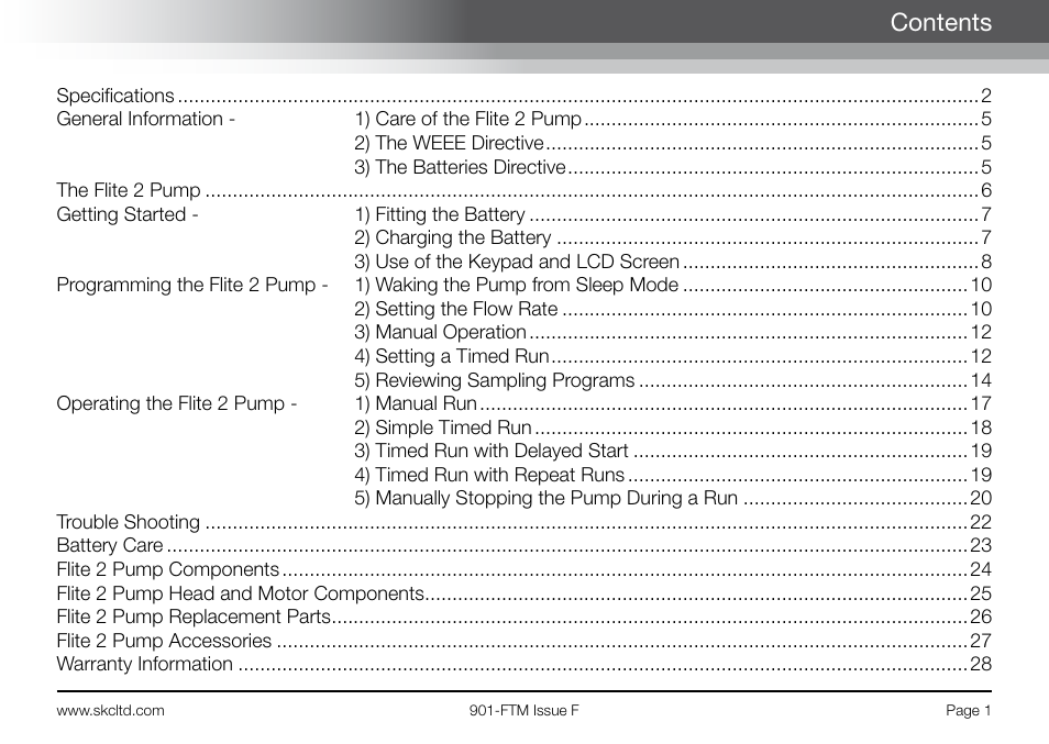 SKC 901-Series Flite 2 User Manual | Page 3 / 32