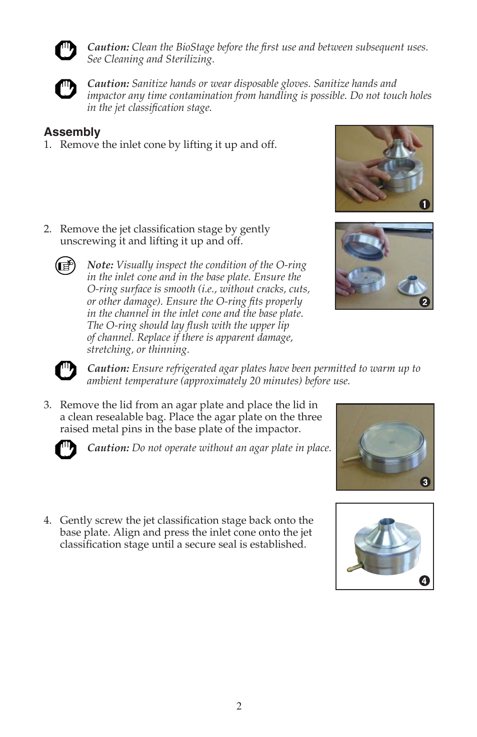 SKC 225-9611 BioStage Single-stage Bioaerosol Impactor User Manual | Page 2 / 8