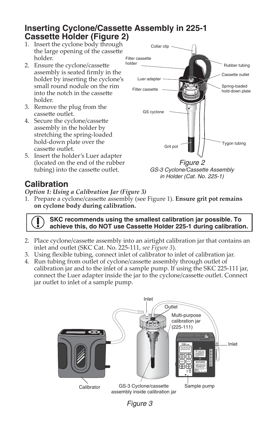 Calibration, Figure 3, Figure 2 | SKC 225-100 GS-3 Cyclone User Manual | Page 2 / 4