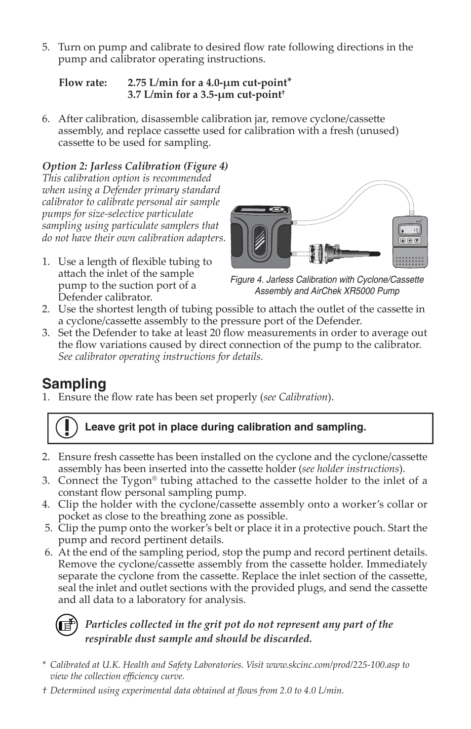 Sampling | SKC 225-100 GS-3 Cyclone User Manual | Page 3 / 4