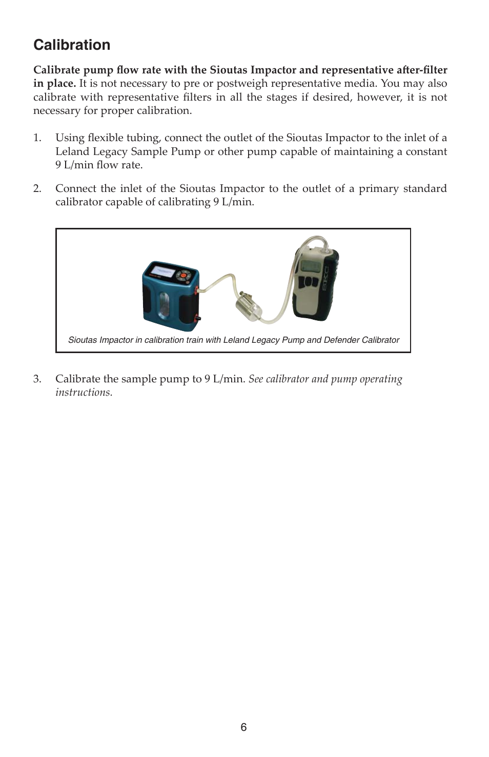 Calibration | SKC 225-370 Sioutas Cascade Impactor User Manual | Page 6 / 12