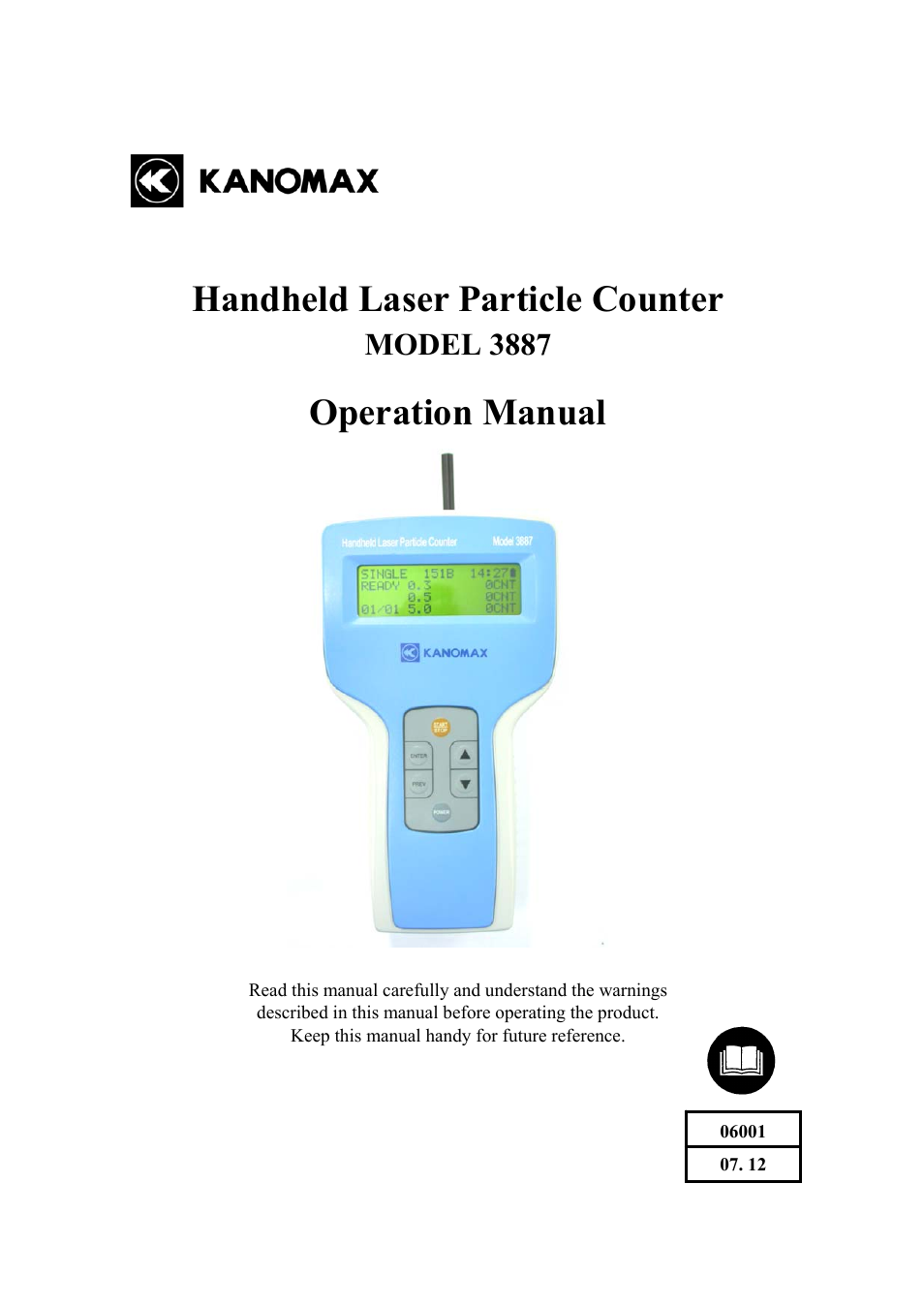 KANOMAX 3887 Handheld Particle Counter User Manual | 46 pages