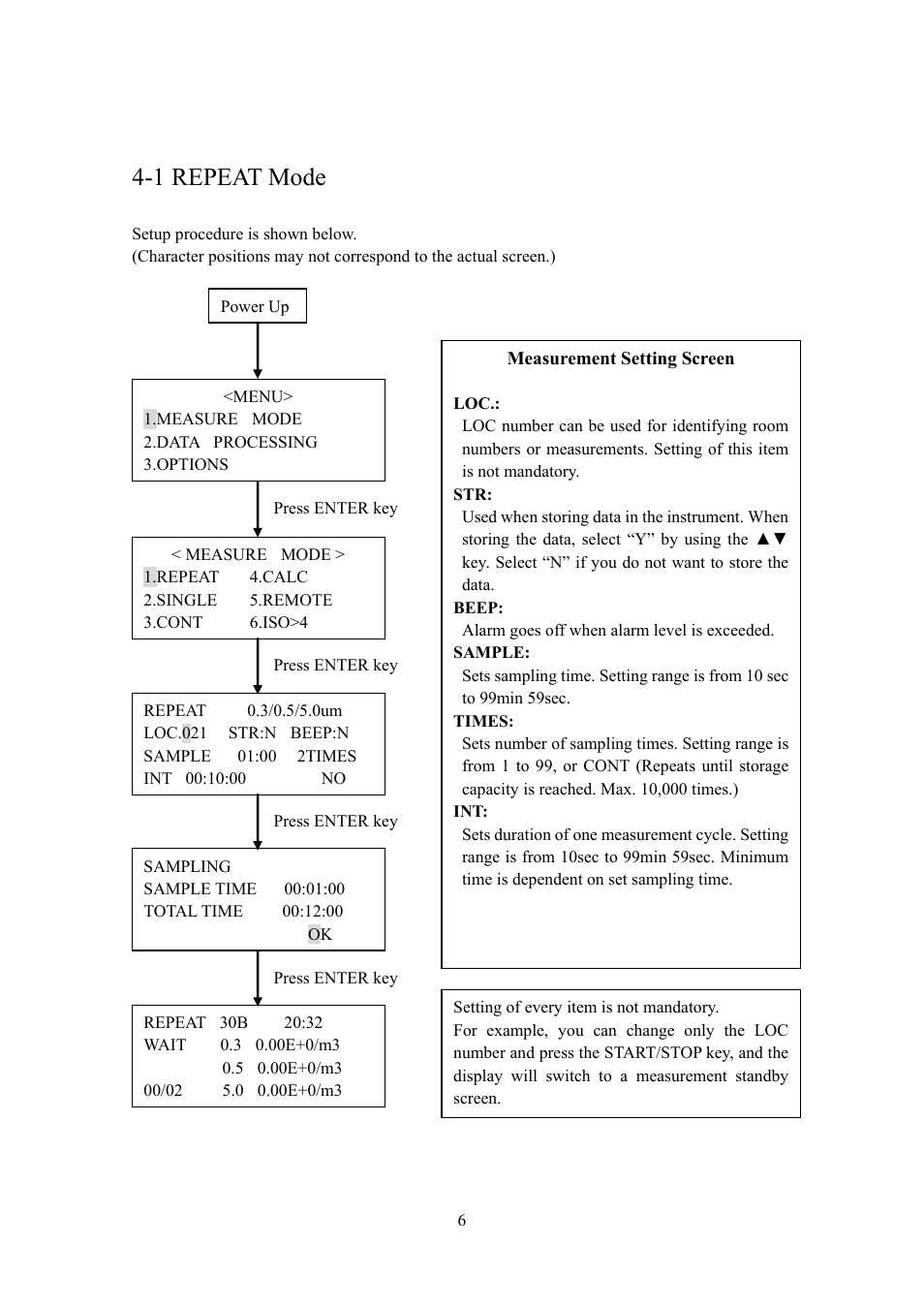 1 repeat mode | KANOMAX 3887 Handheld Particle Counter User Manual | Page 13 / 46