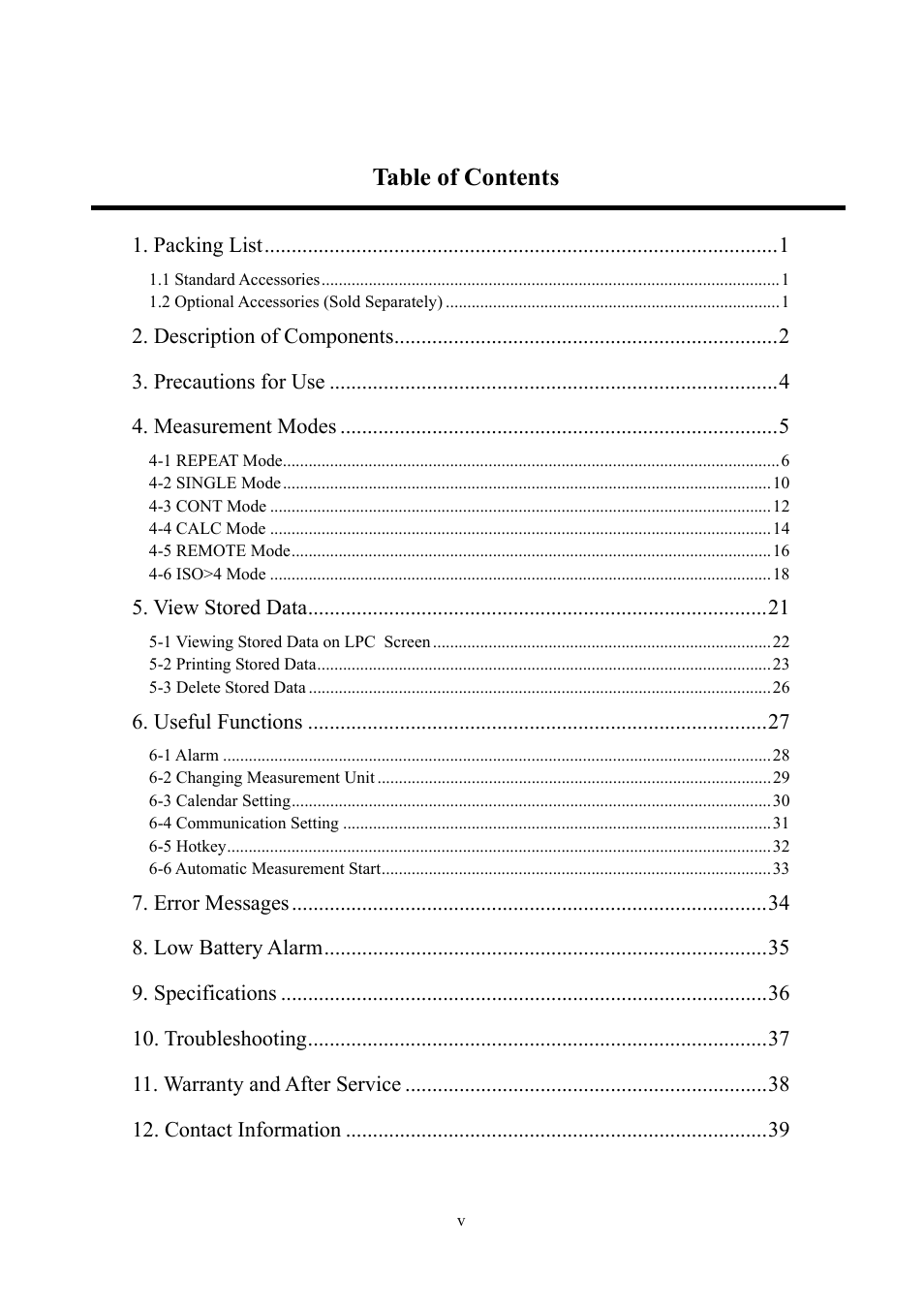 KANOMAX 3887 Handheld Particle Counter User Manual | Page 7 / 46