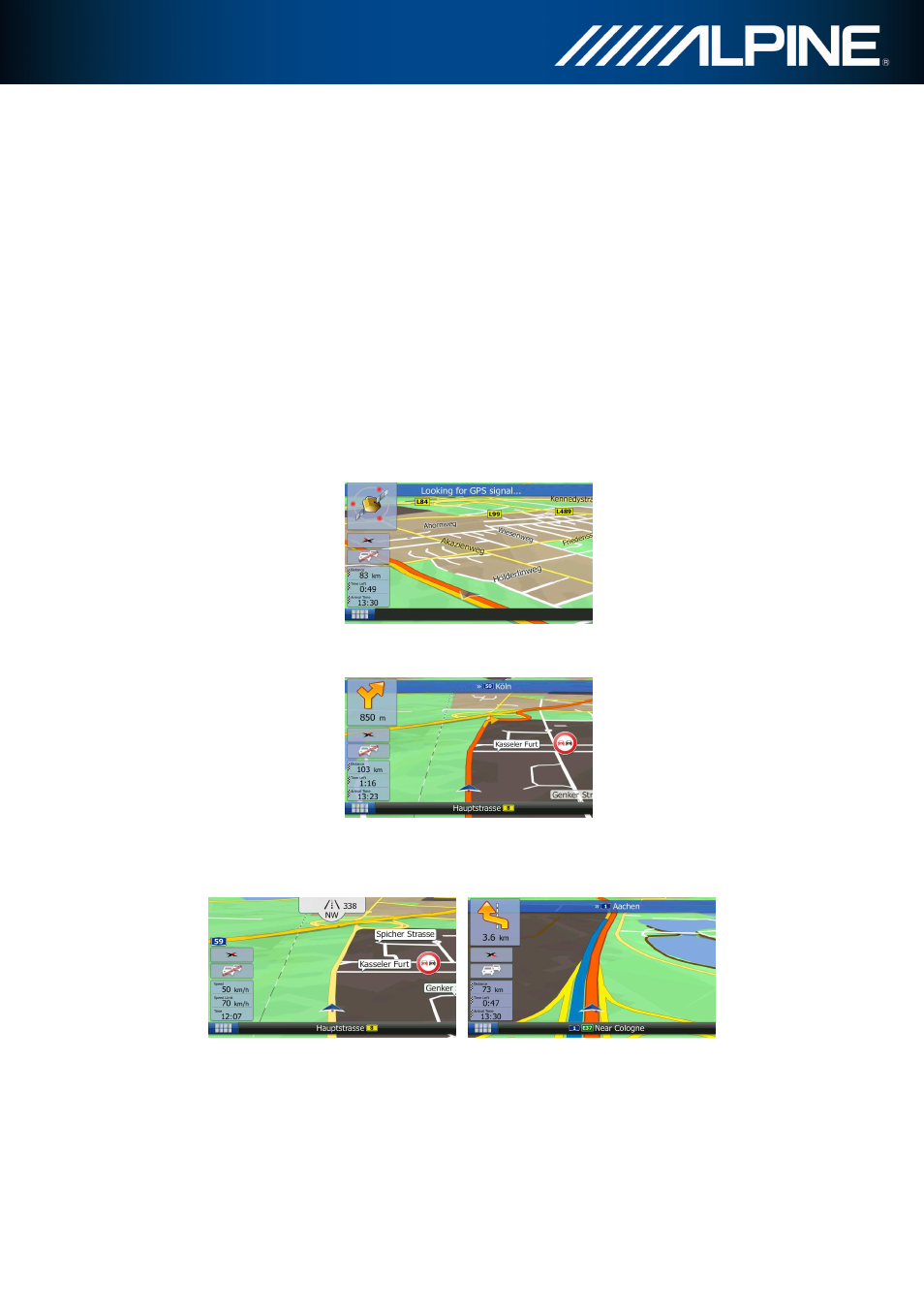 3 map screen, 1 navigating on the map | Alpine INA-W910R User Manual | Page 12 / 80