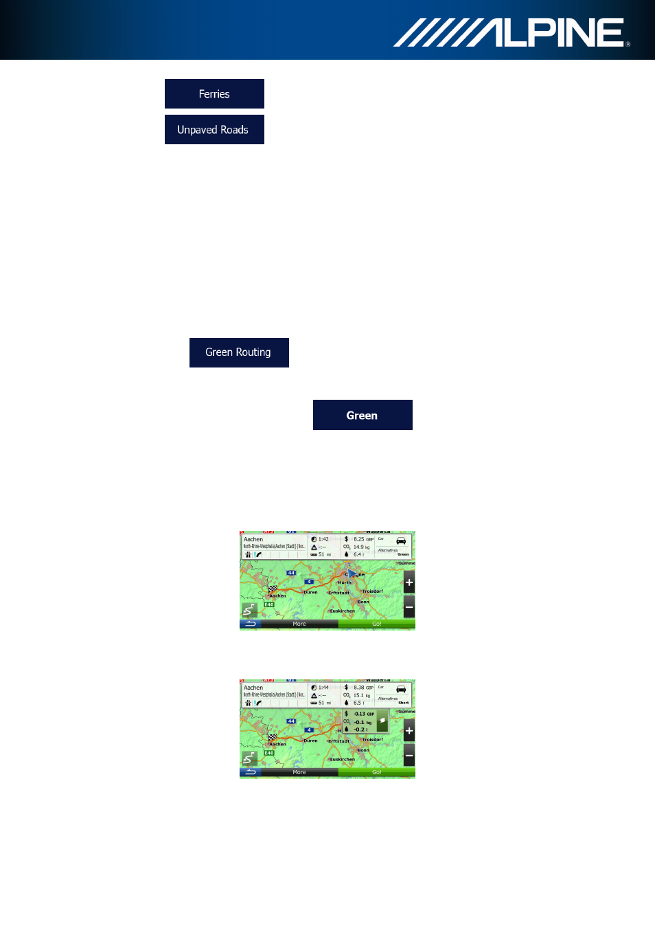 4 green routing | Alpine INA-W910R User Manual | Page 62 / 80