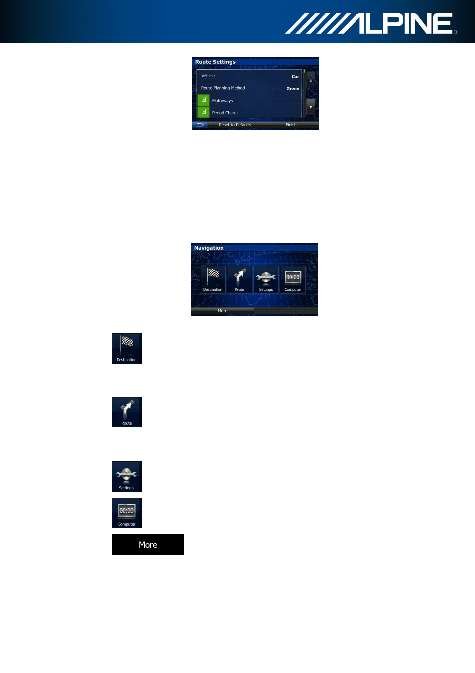 1 navigation menu | Alpine INA-W910R User Manual | Page 8 / 80