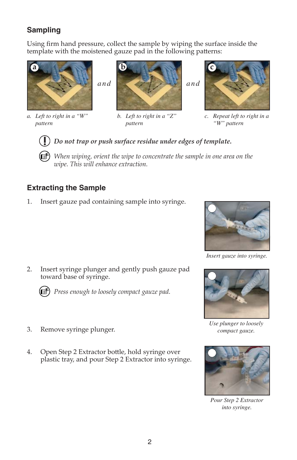 Ab c | SKC 560-002 MethChek Immunoassay Wipe Kit User Manual | Page 2 / 12