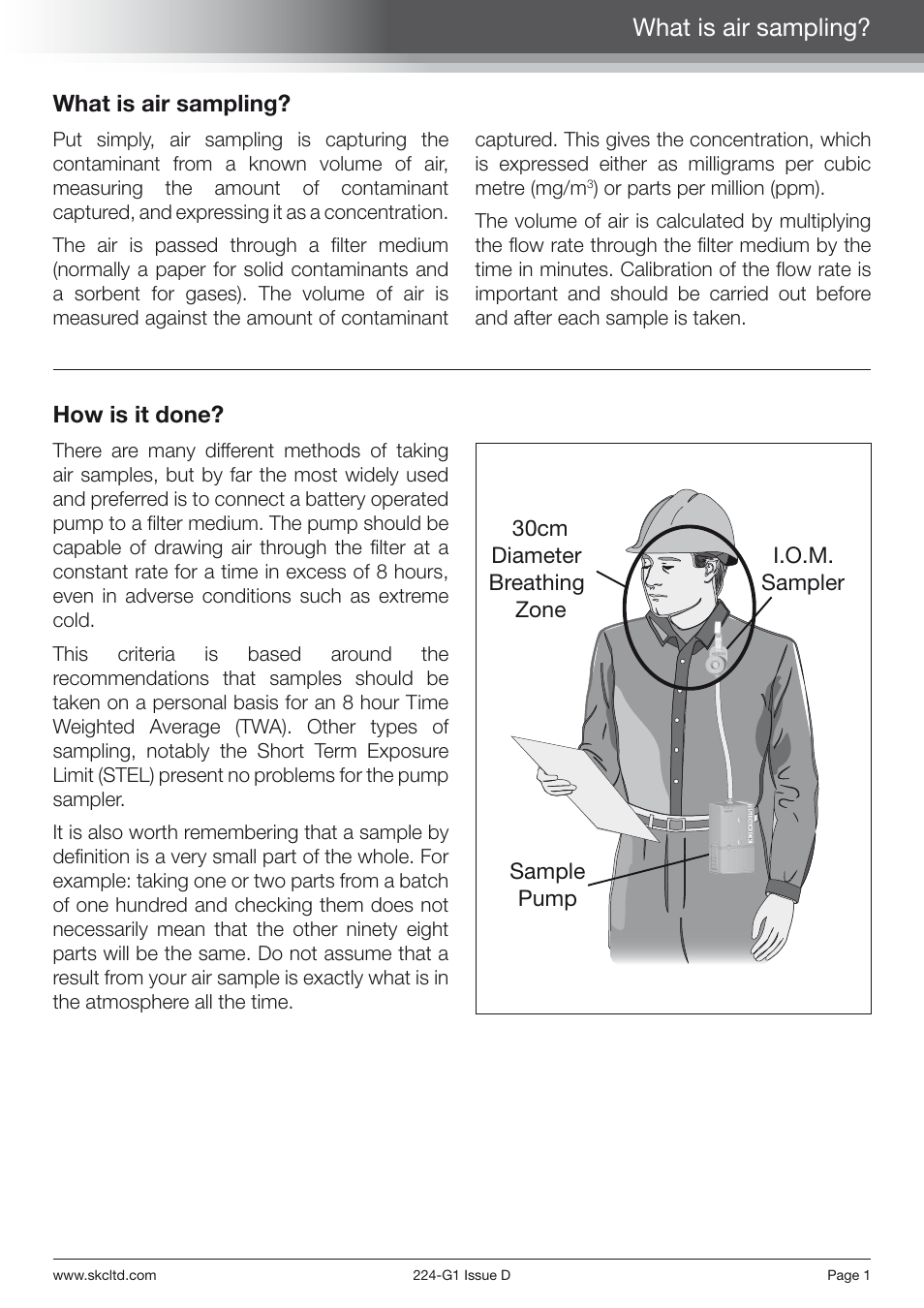 What is air sampling, How is it done | SKC Limited AirChek 3000 Deluxe Pump Step By Step Guide User Manual | Page 3 / 20